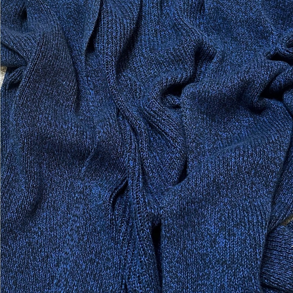 Karl Lagerfeld Paris Size Small Navy Open Front Waterfall Cardigan - Picture 8 of 10